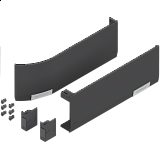 BLUM AVENTOS top set krytek pro HF/HS/HL, levá/pravá, TM. ŠEDÁ pro SERVODRIVE
