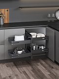 Slepý roh Style s tlumeným dovřením - L/P, 680x475x580 mm, antracit