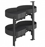 Rohová LEDVINA s dotlumením, levá, antracit, do 90cm