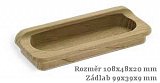 úchytka M35 mušle DUB surový