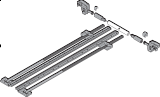 BLUM tandem sada boční stabilizace pro částečný výsuv do 400mm