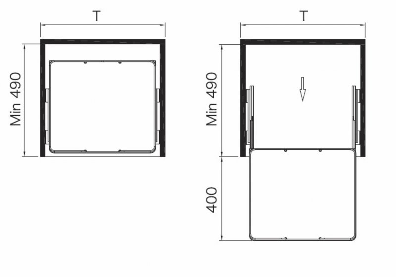 Plnovýsuvný koš Elegance s BL, do 40cm, plné dno, chrom