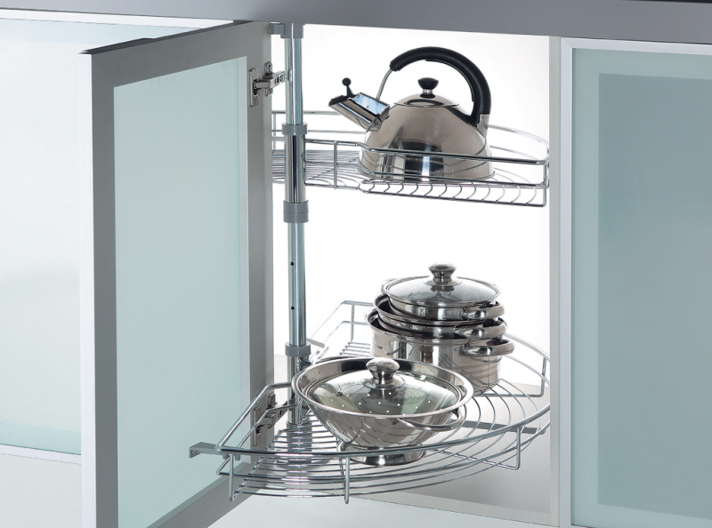 Karusel 180°, 740x400x700 mm, chrom