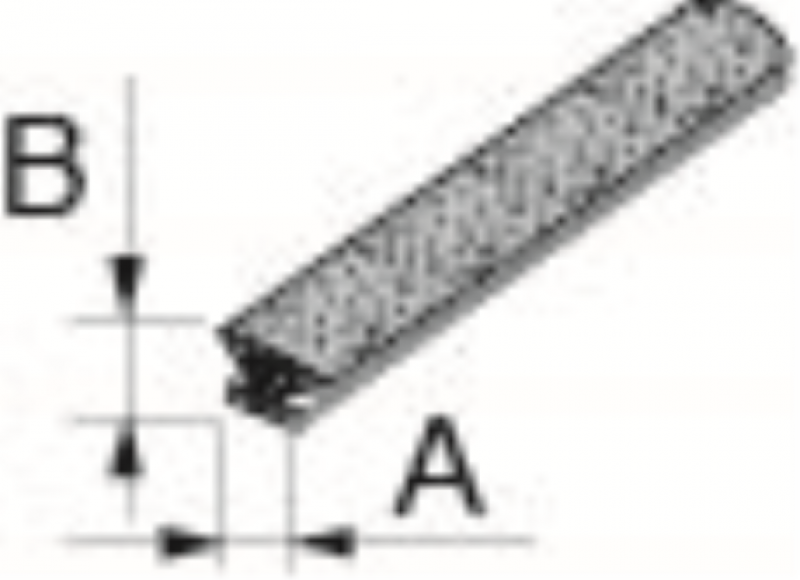 GEP kartáč dorazový 14x4mm nasouvací bez lepidla ŠEDÁ