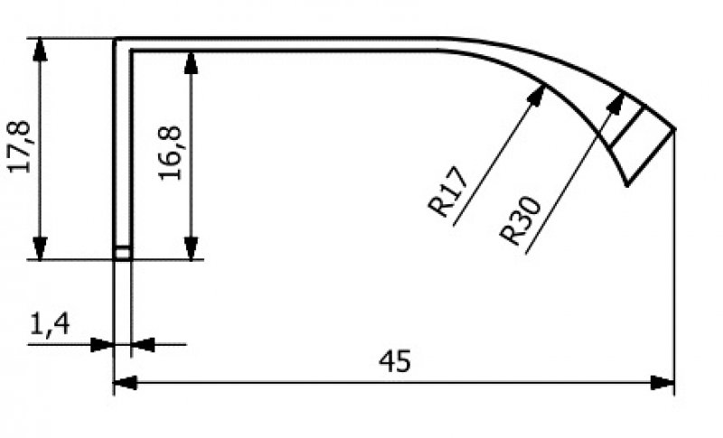 Úchytka UA04 ČERNÁ 416mm