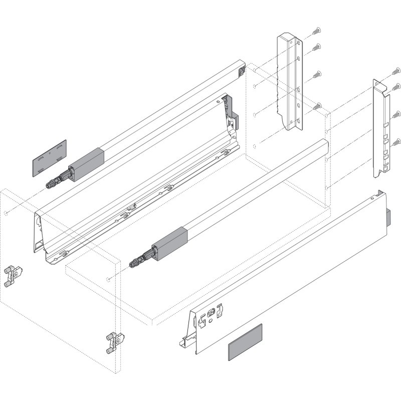 BLUM X ANTARO 450 D šedý 30kg, KOMPLET