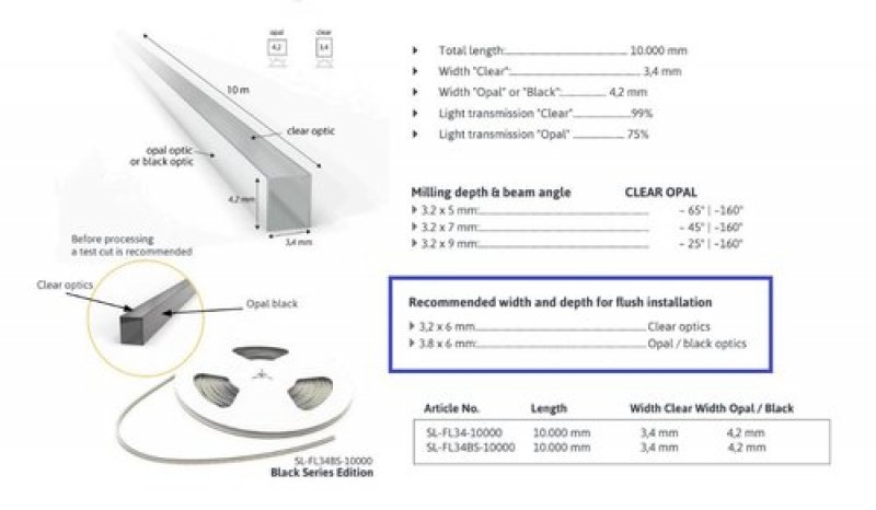 LED pásek COB SL-2M3C4W40-2500A, 2,5m, š-3mm, neutrální bílá, IP20