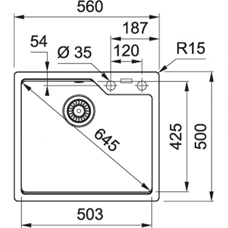 Dřez FRANKE UBG 610-56 Fragranit Bílá-led