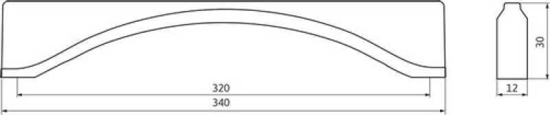 úchytka 2340-173 ZN68 antracit mat 160mm