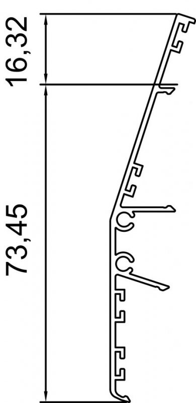 S80 kryt profilu - garnýž Al 600cm
