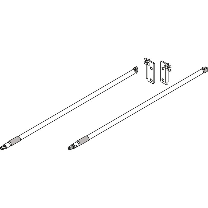 BLUM reling podélný do 400mm bílý dřevo/dřevo